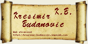 Krešimir Budanović vizit kartica